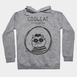 Funny COOLCAT Cat Lovers Positive Message Design Hoodie